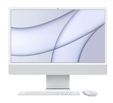 APPLE iMac 24" M1 Chip , 8C CPU, 8C GPU, 8GB, 256GB SSD, MKZ TID, MM, silber