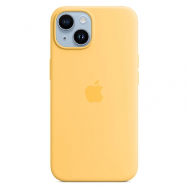APPLE iPhone 14 Silikon Case mit MagSafe, sonnenlicht
