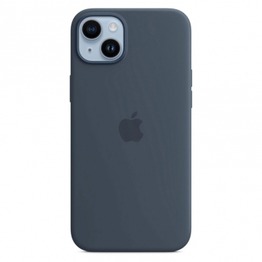 APPLE iPhone 14 Plus Silikon Case mit MagSafe, sturmblau