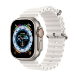 APPLE Apple Watch Ultra GPS + Cellular, Titan, 49mm Oceanarmband, weiß