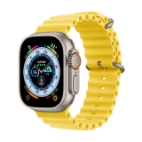 APPLE Apple Watch Ultra GPS + Cellular, Titan, 49mm Oceanarmband, gelb