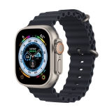APPLE Apple Watch Ultra GPS + Cellular, Titan, 49mm Oceanarmband, mitternacht