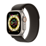 APPLE Apple Watch Ultra GPS + Cellular, Titan, 49mm Trailarmband, S/M, schwarz/grau