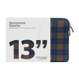 TRUNK Neopren Sleeve für MacBook Pro/Air 13" (2016-2020), blau-kariert