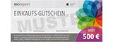 Gutschein 500 Euro (Versand per Post)