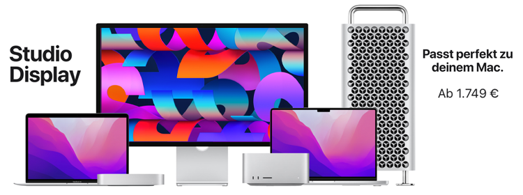 APPLE Studio DIsplay - Passt perfekt zu deinem Mac